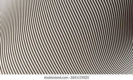 Dark brown stripes curve line background for modern abstract wallpaper fabric texture and digital design