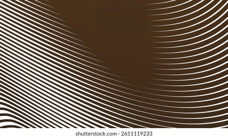 Dark brown stripes curve line background for modern abstract wallpaper fabric texture and digital design