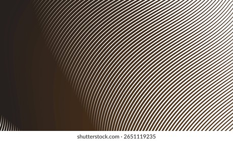 Dark brown stripes curve line background for modern abstract wallpaper fabric texture and digital design