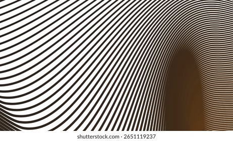 Dark brown stripes curve line background for modern abstract wallpaper fabric texture and digital design