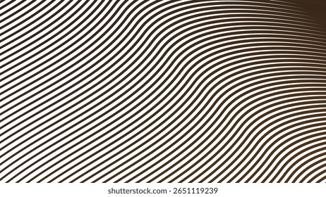 Dark brown stripes curve line background for modern abstract wallpaper fabric texture and digital design
