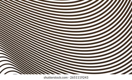 Dark brown stripes curve line background for modern abstract wallpaper fabric texture and digital design