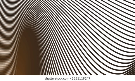 Dark brown stripes curve line background for modern abstract wallpaper fabric texture and digital design