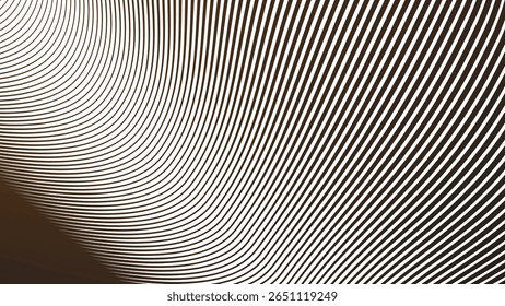 Dark brown stripes curve line background for modern abstract wallpaper fabric texture and digital design