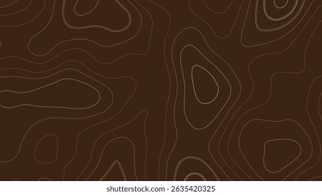 Dark Brown Topographic Background with Subtle Contour Lines