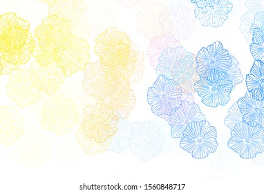 Dark Brown vector abstract background with leaves. An elegant bright illustration with flowers. Brand new design for your business.