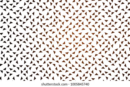 Dark Brown vector abstract colorful background, which consist of triangles. Pattern with colored triangles on white background.