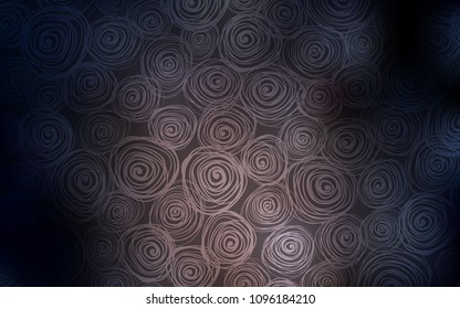 Dark Brown vector abstract doodle template. Colorful abstract illustration with roses in doodle style. A completely new design for your business.