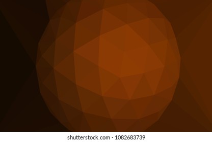 Dark Brown vector abstract mosaic background with a diamond. Colorful illustration with gradient. Brand new style for your business design.