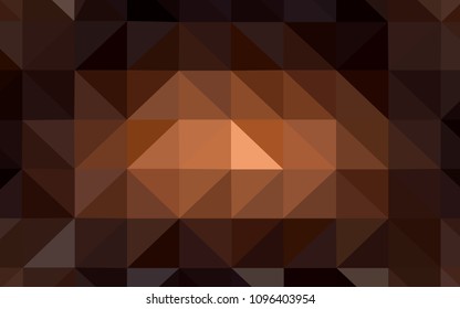 Dark Brown vector abstract mosaic background. Polygonal abstract illustration with gradient. Brand new design for your business.