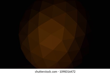 Dark Brown vector abstract mosaic background with a diamond. A sample with polygonal shapes. New template for your brand book.