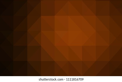 Dark Brown vector abstract mosaic background. Colorful abstract illustration with triangles. A completely new template for your banner.