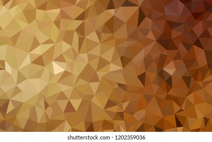 Dark Brown vector abstract mosaic backdrop. Polygonal abstract illustration with gradient. Polygonal design for your web site.