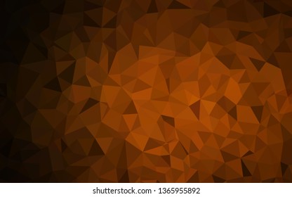 Dark Brown vector abstract mosaic backdrop. Glitter abstract illustration with an elegant triangles. Brand new style for your business design.