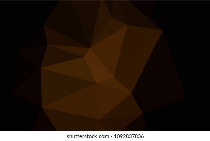 Dark Brown vector abstract polygonal background. Polygonal abstract illustration with gradient. Brand-new style for your business design.
