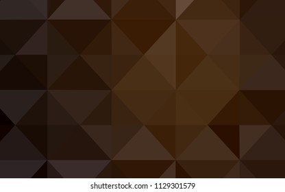 Dark Brown vector abstract polygonal background. Glitter abstract illustration with an elegant triangles. Polygonal design for your web site.