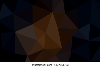 Dark Brown vector abstract polygonal pattern. Creative illustration in halftone style with triangles. Textured pattern for your backgrounds.