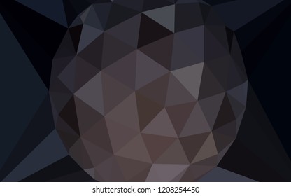 Dark Brown vector abstract polygonal template with a gem in a centre. Colorful abstract illustration with triangles. A new texture for your web site.
