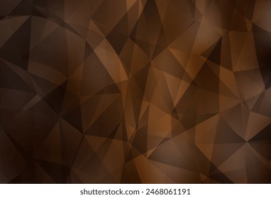 Dunkelbraune Vektorgrafik abstrakte polygonale Vorlage. Kreative geometrische Illustration im Origami-Stil mit Farbverlauf. Brander neuer Stil für Ihr Business-Design.