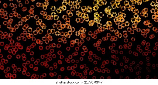 Dark brown vector backdrop with dots. Illustration with set of shining colorful abstract spheres. New template for a brand book.