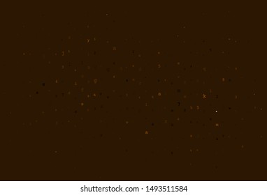Dark Brown vector backdrop with english symbols. Shining illustration with ABC symbols on abstract template. Pattern for booklets, leaflets of education.