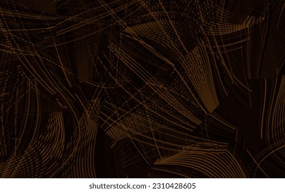 Dark Brown vector backdrop with memphis shapes.