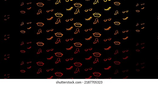 Dark Brown vector backdrop with woman's power symbols. Colorful feminism symbols with a gradient in modern style. Best design to show the power of women.