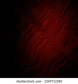 Dark Brown vector background with bows. Abstract illustration with bandy gradient lines. Pattern for booklets, leaflets.