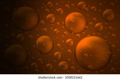 Dark Brown vector background with bubbles. Blurred bubbles on abstract background with colorful gradient. The pattern can be used for aqua ad, booklets.