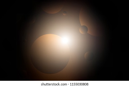 Dark Brown vector background with bubbles. Modern abstract illustration with colorful water drops. Pattern can be used for ads, leaflets.