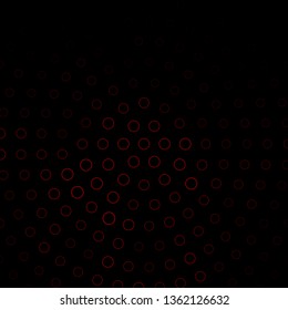 Dark Brown vector background with circles. Abstract colorful disks on simple gradient background. Pattern for business ads.