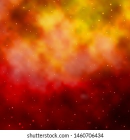 Dark Brown vector background with colorful stars. Decorative illustration with stars on abstract template. Pattern for websites, landing pages.
