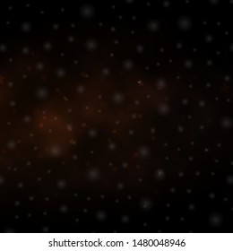 Dark Brown vector background with colorful stars. Shining colorful illustration with small and big stars. Pattern for websites, landing pages.