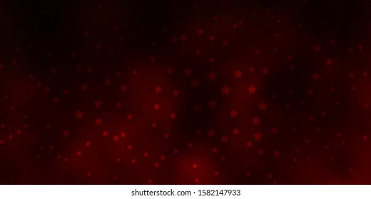 Dark Brown vector background with colorful stars. Colorful illustration in abstract style with gradient stars. Theme for cell phones.