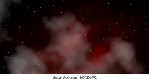 Dark Brown vector background with colorful stars. Colorful illustration in abstract style with gradient stars. Best design for your ad, poster, banner.