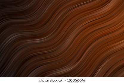 Dark Brown vector background with curved circles. Creative geometric illustration in marble style with gradient. The elegant pattern for brand book.