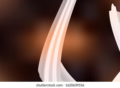 Dark Brown vector background with curved lines. Colorful illustration in abstract style with gradient. Colorful wave pattern for your design.