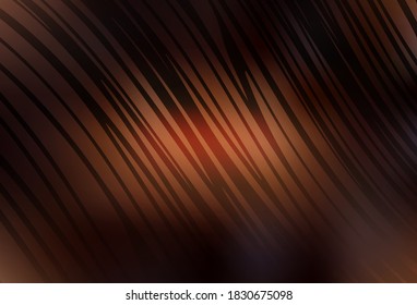 Dark Brown vector background with curved lines. A sample with colorful lines, shapes. Abstract design for your web site.