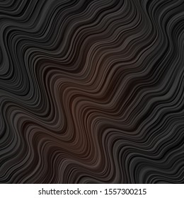 Dark Brown vector background with curves. Colorful illustration in circular style with lines. Pattern for ads, commercials.