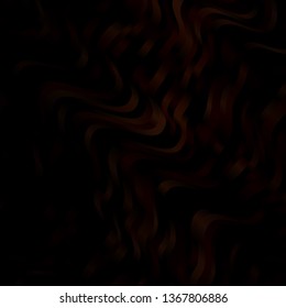Dark Brown vector background with wry lines. Brand new colorful illustration with bent lines. Pattern for commercials, ads.