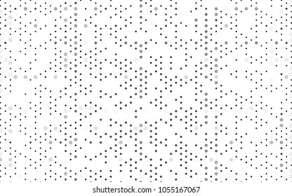 Dark Brown vector banner with circles, spheres. Abstract spots. Background of Art bubbles in halftone style with colored gradient.
