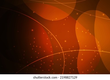 Vector marrón oscuro Hermosa ilustración colorida con círculos, líneas. Ilustración abstracta con burbujas de colores al estilo natural. Diseño elegante para tapices.