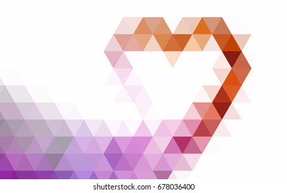 Dark Brown vector blurry triangle pattern. An elegant bright illustration with gradient. The best triangular design for your business.