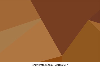 Dark Brown vector blurry triangle background. A completely new color illustration in a vague style. Triangular pattern for your business design.