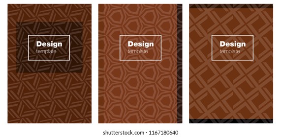 Dark Brown vector brochure for ui, ux design. Beautiful colorful sample in abstract style. Completely new template books.