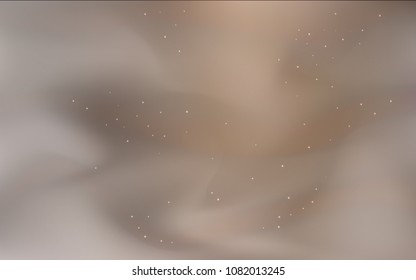 Dark Brown vector cover with astronomical stars. Space stars on blurred abstract background with gradient. Smart design for your business advert.