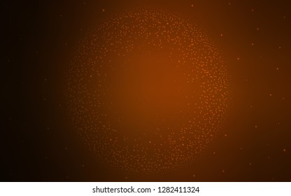 Dark Brown vector cover with astronomical stars. Glitter abstract illustration with colorful cosmic stars. Pattern for astronomy websites.