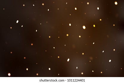 Dark Brown vector cover with beautiful snowflakes.