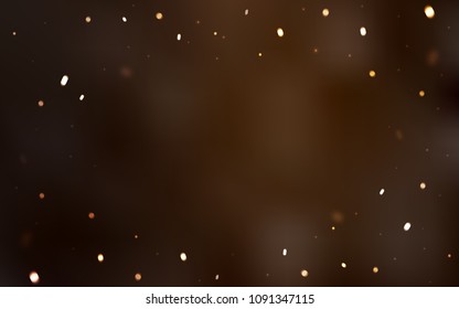 Dark Brown vector cover with beautiful snowflakes. Shining colored illustration with snow in christmas style. The pattern can be used for year new  websites.