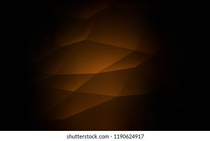 Dark Brown vector cover in polygonal style. Decorative design in abstract style with triangles. Pattern for busines ad, booklets, leaflets